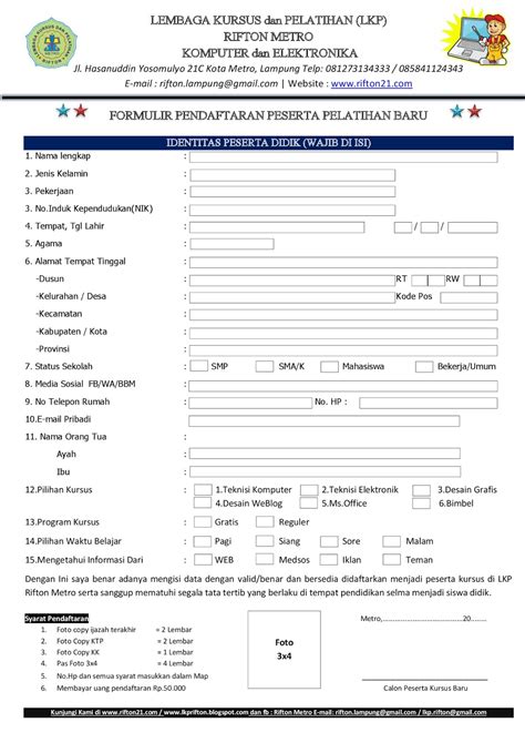 formulir pendaftaran Toto Macau